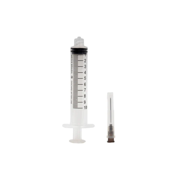 Seringa Hipodérmica Luer Lock 10ml com Agulha Caixa C/ 100 Unidades